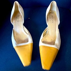 Gucci 2-Tone Kitten Heel Pump